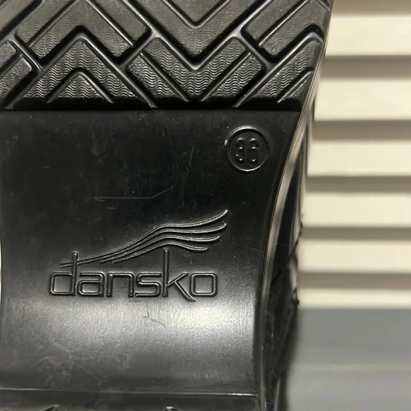 Dansko Classic Black Patient Leather Nursing Comfort Clog Shoes 36 Wide - Picture 10 of 10